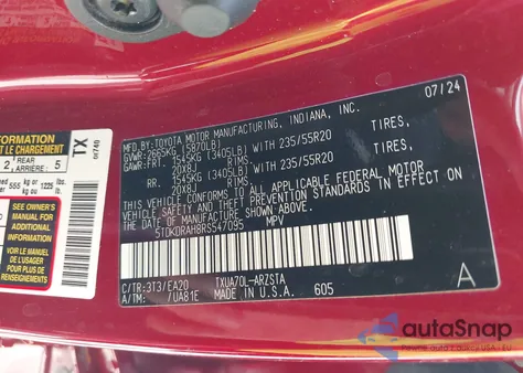 2024 Toyota Highlander Xse from USA, damaged, VIN 5TDKDRAH8RS547095